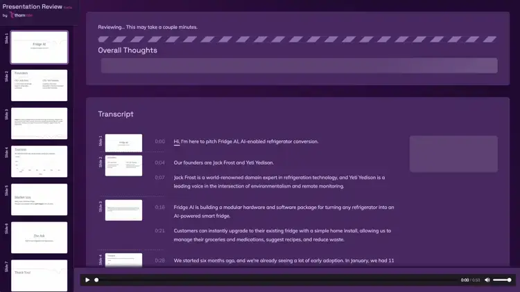 Gif showing Review stage.